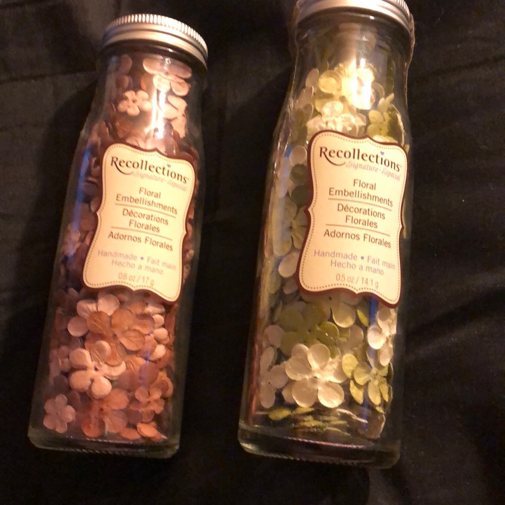 Crafting supplies. Green and brown .